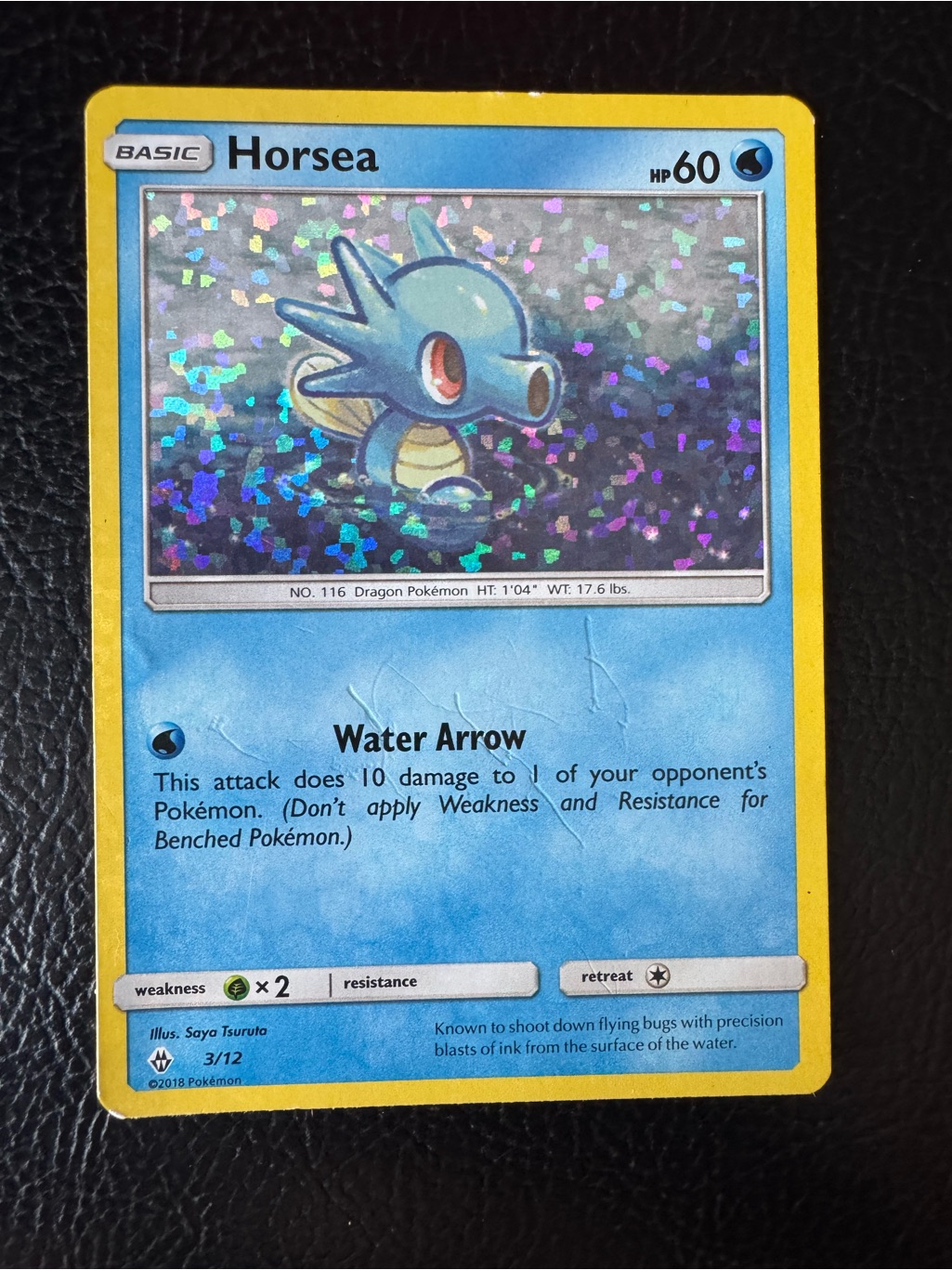 Tcg Horsea Holo Rare Blue Collectible Card